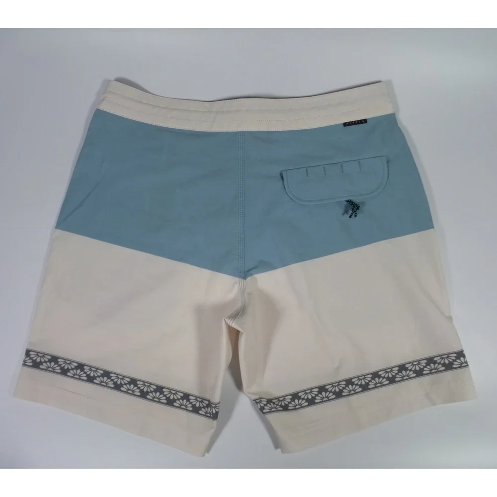 Vissla Shorts Mens Size 32‎ Beige Boardshorts Drawstring Pockets Stretch Blemish